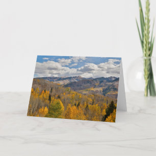 Tarjeta Colores de otoño de Aspens y robles Keebler Pass