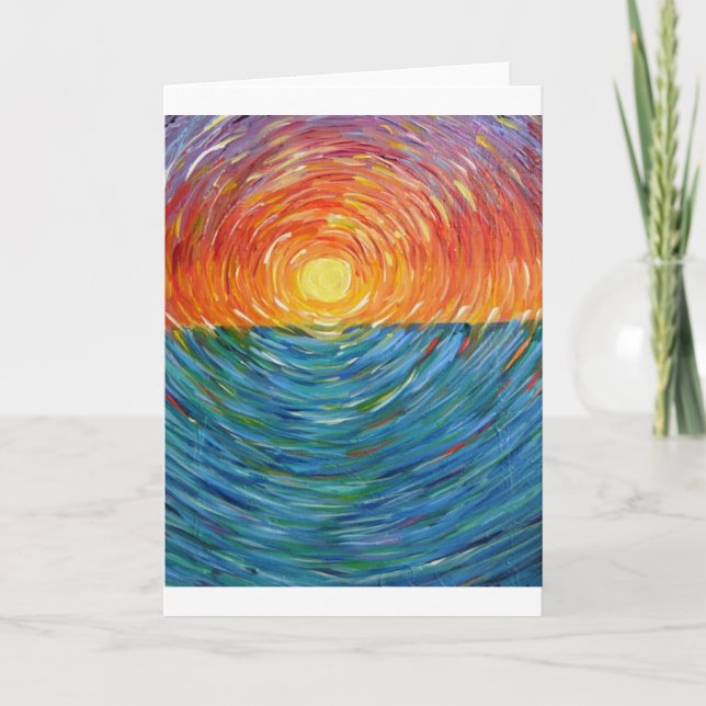 Tarjeta colores del atardecer (Anverso)