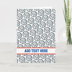 Tarjeta Colores del equipo de deportes de voleibol blanco 