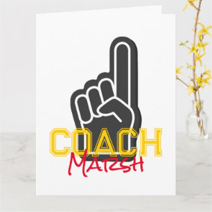 Tarjeta Colores del equipo de entrenador de Deportes #1 Gr