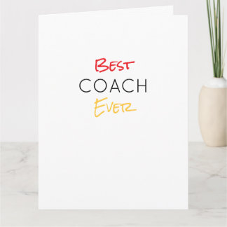 Tarjeta Colores del equipo del mejor entrenador jamás lema
