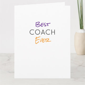 Tarjeta Colores del equipo del mejor entrenador jamás lema