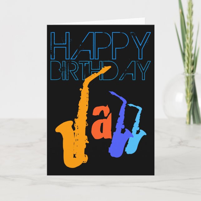 Tarjeta Colores del saludo del negro del feliz cumpleaños (Anverso)