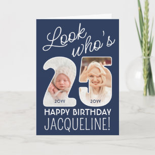 Tarjeta Colores DIY • Mira quién cumple 25 Feliz cumpleaño