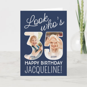 Tarjeta Colores DIY • Mira quién cumple 35 Feliz Cumpleaño