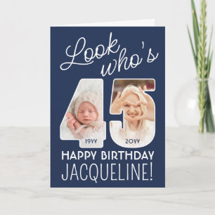 Tarjeta Colores DIY • Mira quién cumple 45 Feliz cumpleaño