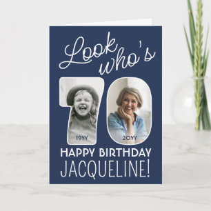 Tarjeta Colores DIY • Mira quién cumple 70 Feliz Cumpleaño
