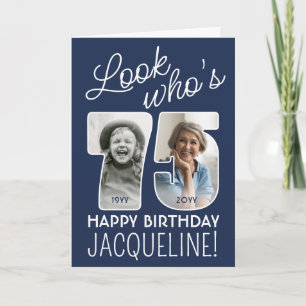 Tarjeta Colores DIY • Mira quién cumple 75 Feliz cumpleaño