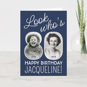 Tarjeta Colores DIY • Mira quién cumple 80 Feliz cumpleaño