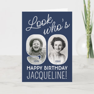 Tarjeta Colores DIY • Mira quién cumple 90 Feliz cumpleaño