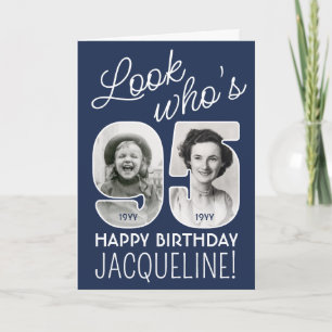 Tarjeta Colores DIY • Mira quién cumple 95 Feliz Cumpleaño
