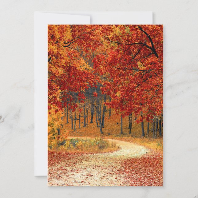 Tarjeta Colores estacionales de otoño (Anverso)
