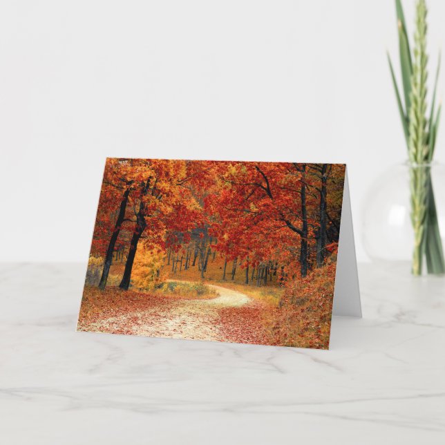 Tarjeta Colores estacionales de otoño (Anverso)