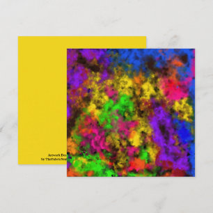Tarjeta Colores neón acrílicos salpicadura de pintura salp