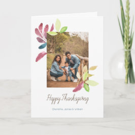 Tarjeta Colores otoñales Felices hojas de color de Acción