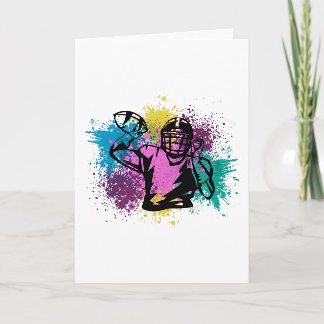 Tarjeta Colores poco entusiastas del fútbol americano (Anverso)