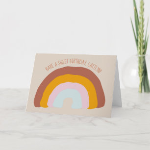 Tarjeta Colores retro Doodle arcoiris personalizado