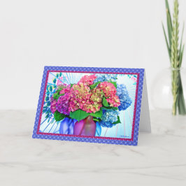 Tarjeta Colores y fronteras del Hydrangea III