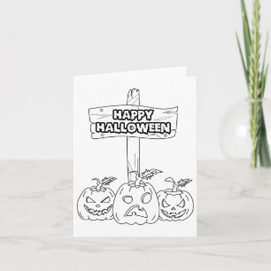 Tarjeta Colores Y Pinturas De Halloween
