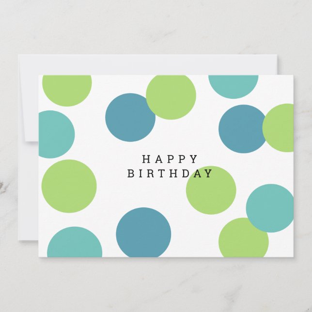Tarjeta Colorful Blank Happy Birday Card (Anverso)