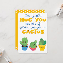 Tarjeta Colorful Cactus moderno y divertido Valentine
