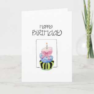 Tarjeta Colorful Cake Happy Birday Card