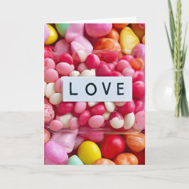 Tarjeta Colorful Candy Love Bridal Wedding Anniversary