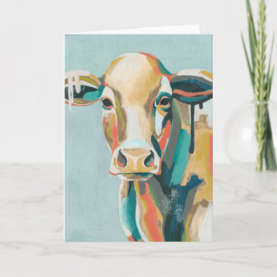 Tarjeta Colorful Cow