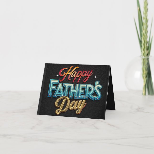 Tarjeta Colorful Father's Day (Anverso)