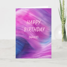 Tarjeta Colorful Swirl Personalized Name 