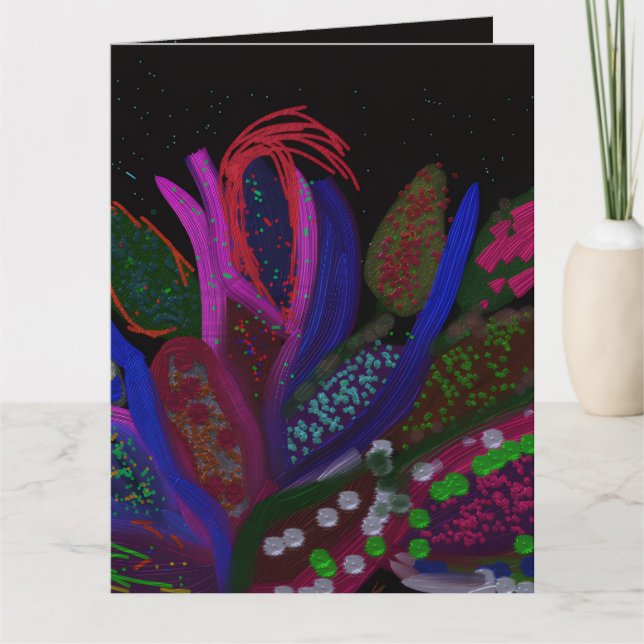 Tarjeta Colorful Undersea Large Greeting Card (Anverso)
