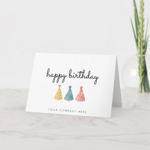Tarjeta Colorida acuarela de negocios Feliz cumpleaños 