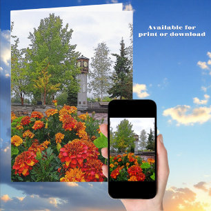 Tarjeta Colorida cubierta escénica floral Fairbanks, AK