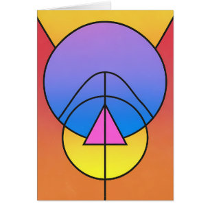 Tarjeta Colorida de Círculos Geométricos Abstracto