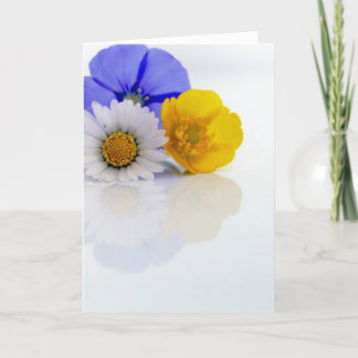 Tarjeta colorida de las flores