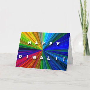 Tarjeta colorida de Starburst Diwali