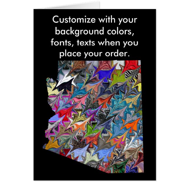 Tarjeta colorida del personalizar de Arizona cómo (Frente)