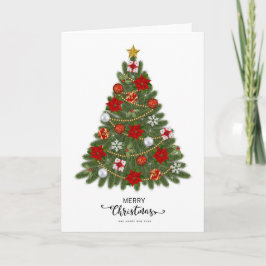 Tarjeta Colorida fiesta de Navidad Rústica Vintage