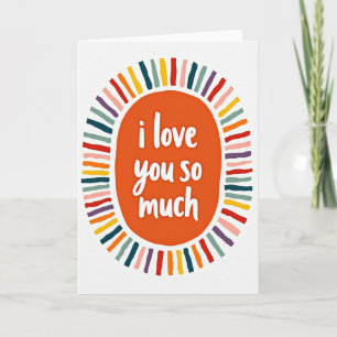Tarjeta Colorida Te Amo Mucho