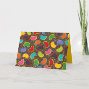 Tarjeta Colorida y divertida joya Locura Pop Locura Retro 