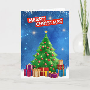 Tarjeta Colorida y moderna Navidad