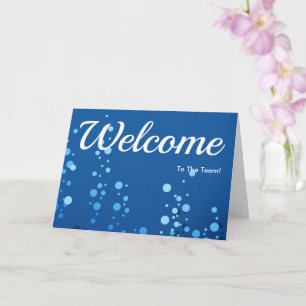 Tarjeta Coloridas caídas Sparkles Polka Dots Bienvenidos
