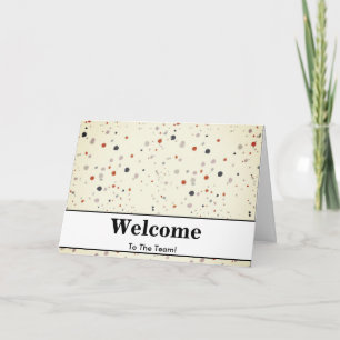 Tarjeta Coloridas caídas Sparkles Polka Dots Bienvenidos