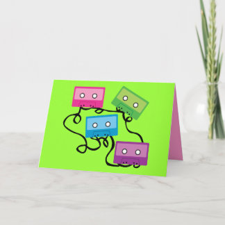 Tarjeta Coloridas cintas de cassette