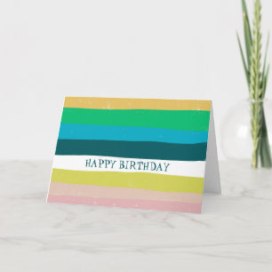 Tarjeta Coloridas Guay Simple Stripes PERSONALIZADO FELIZ