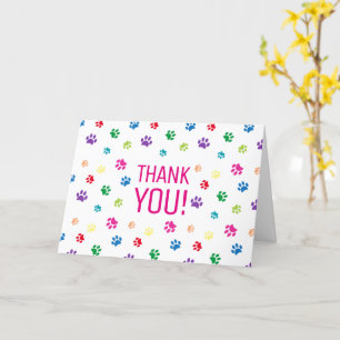 Tarjeta Coloridas pinturas gracias