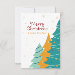 Tarjeta Colorido árbol de Navidad.