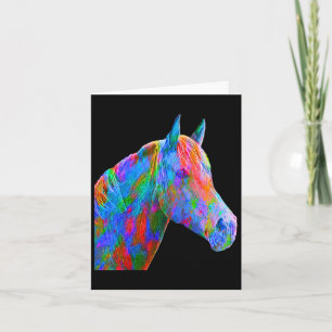 Tarjeta Colorido arte de caballos Caballo Montando por Lov