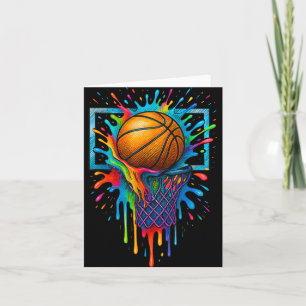 Tarjeta Colorido baloncesto Splash Hoop Net Slam Dun