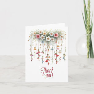 Tarjeta Colorido Blossom Trail Blank Gracias
